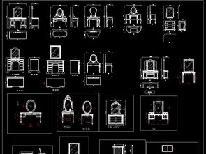 歐式與美式梳妝臺CAD圖紙設(shè)計解析與資源下載